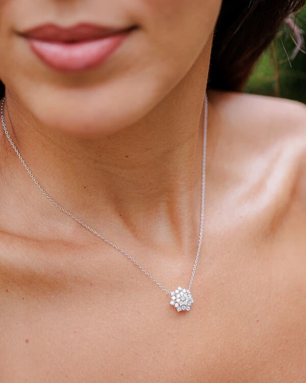 Colar Celine Moissanite - 0.66ct - 1,3cm - Prata 925