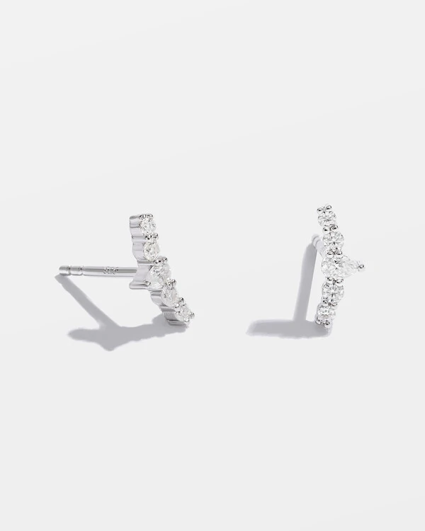 Brinco Aveline Moissanite 2x3mm - 0,40ct - Prata 925