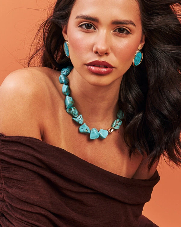 Colar Howlita Turquesa