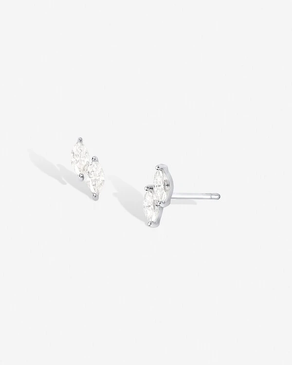 Brinco Melie Moissanite 3x6mm - 1.2ct - Prata 925