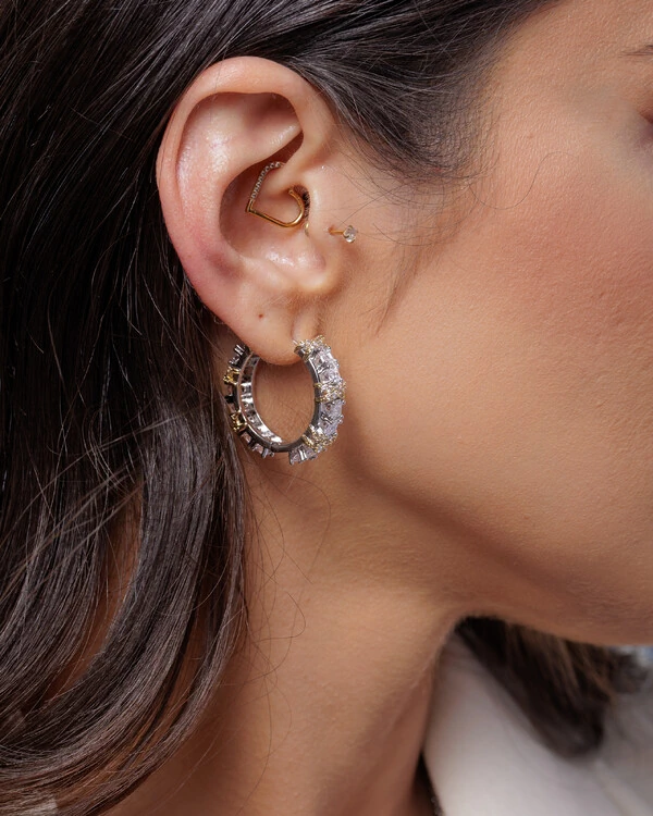 Brinco Argola Celeste Shine