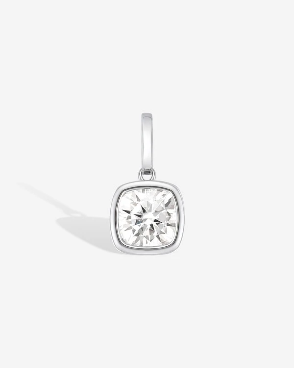 Pingente Elina - Moissanite 10x10 mm- 5.0ct - Prata 925
