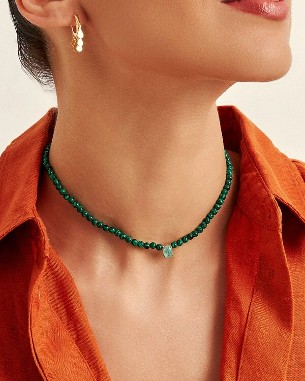 Colar Choker Malaquita