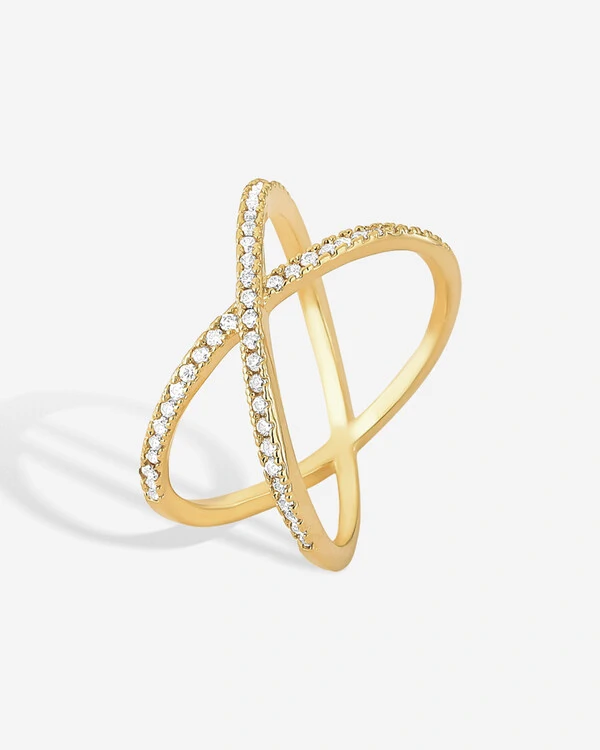 Anel X - Dourado