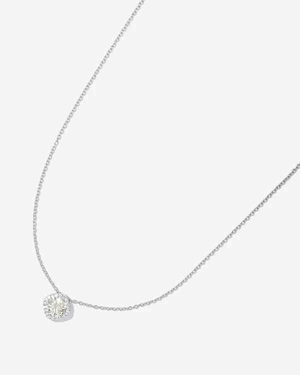 Colar Ninfea Moissanite - 6,5 mm - Prata 925