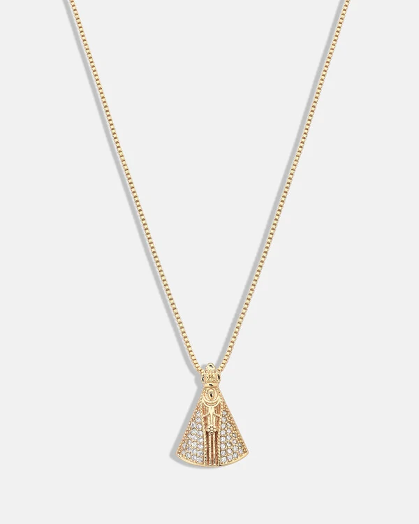 Colar Nossa Senhora Aparecida Cravejada