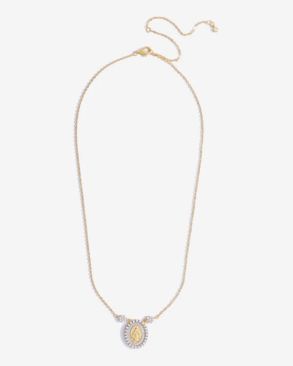 Colar Medalha Milagrosa - Moissanite - 2.2mm - 0.6ct - Prata 925