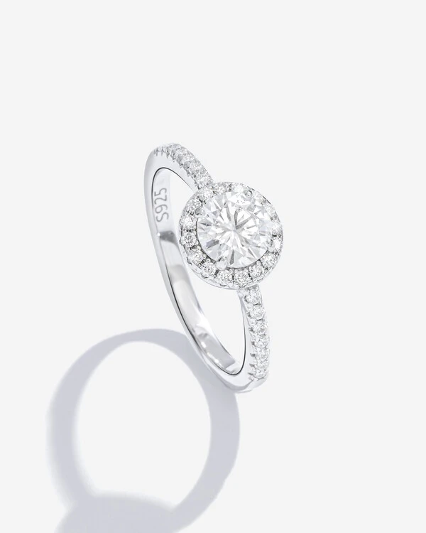 Anel Solitário Miray - Moissanite 6 mm - 0,8ct - Prata 925