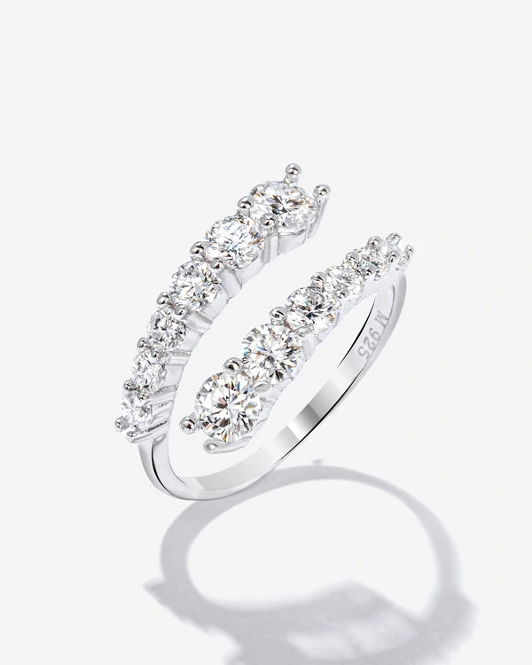 Anel Tiana - Moissanite - 1.0ct - 6,5 mm - Prata 925