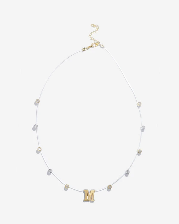 Colar Fio Invisível Inicial Luiza - Personalizado
