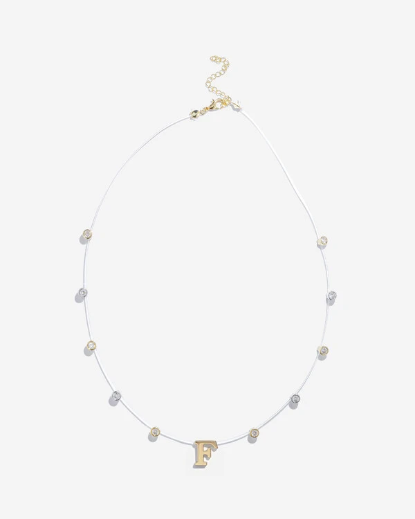 Colar Fio Invisível Inicial Luiza - Personalizado