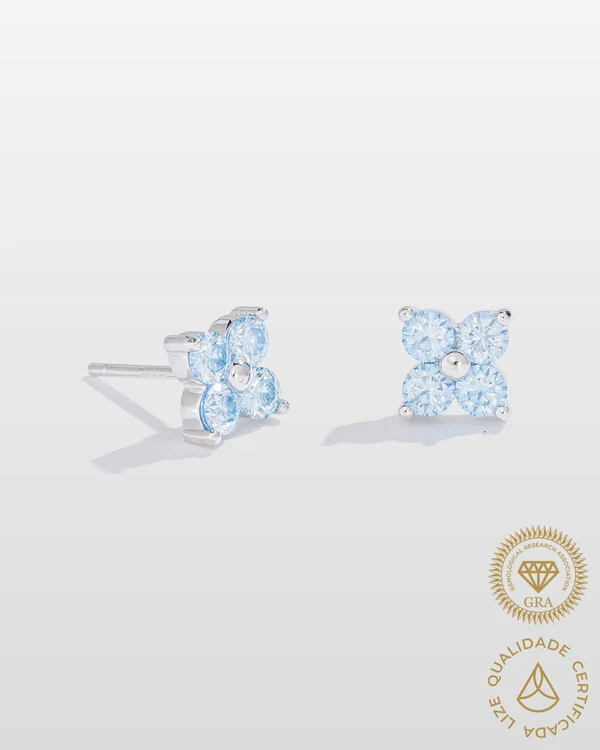 Brinco Moissanite Noelle - 0.1ct - 0,6 mm -Prata 925