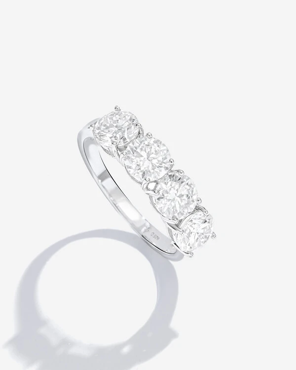 Anel Aparador Graci - Moissanite - 6 mm- 3.2ct - Prata 925