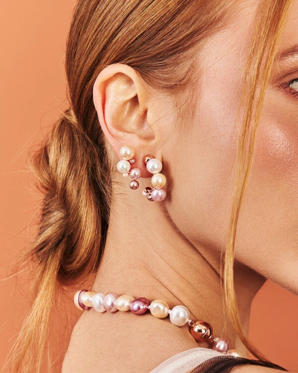 Brinco Argola Pérola Taylor Rose - P