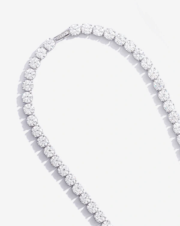 Colar Riviera Cloe- Moissanite - 7,0 mm- 1.2ct - Prata 925