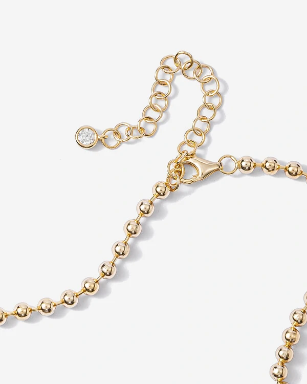 Colar de Bolinhas Kelly - Moissanite 5 mm x 7 mm - 1.0ct - Prata 925