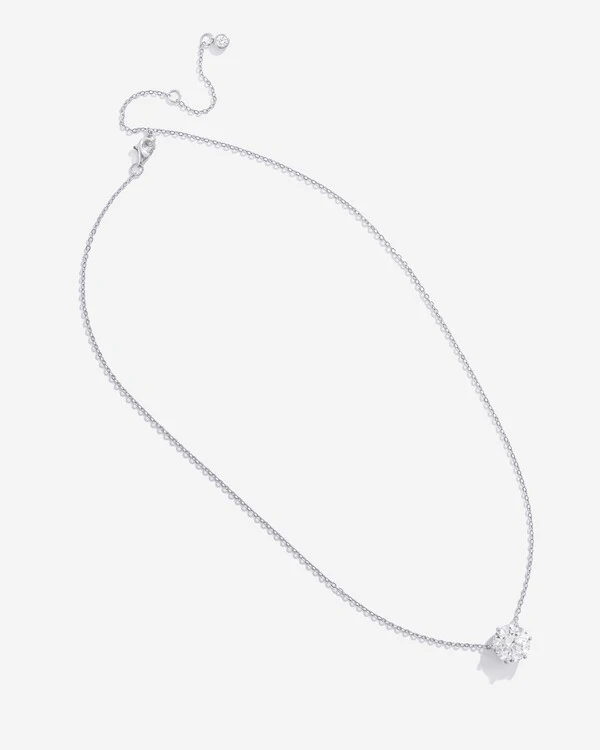 Colar Ponto de Luz Glitz - Moissanite - 9,5 mm - 3.5ct - Prata 925