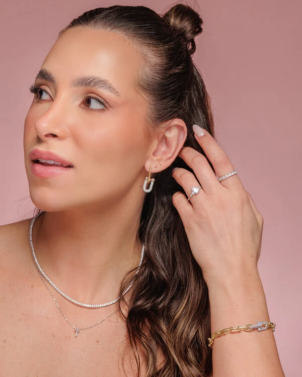 Anel Solitário Cecile - Prata 925