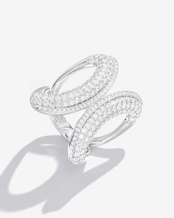 Anel Glam Infinity - Moissanite - 1,5 mm- 2.12ct - Prata 925
