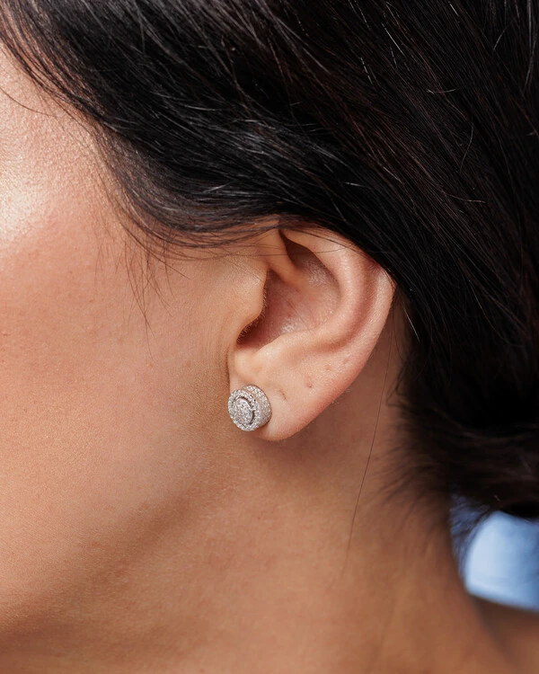 Brinco Posh - Moissanite - 0.87ct - 9 mm - Prata 925