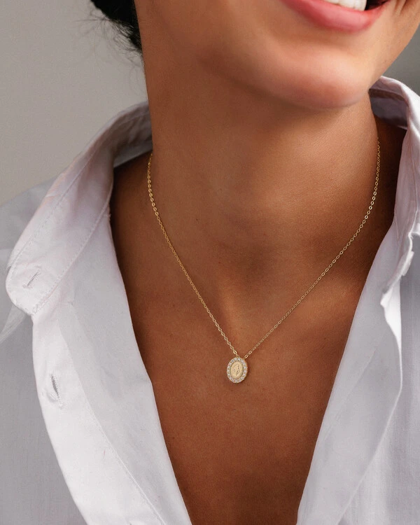 Colar Medalha Nossa Senhora Das Graças - Prata 925