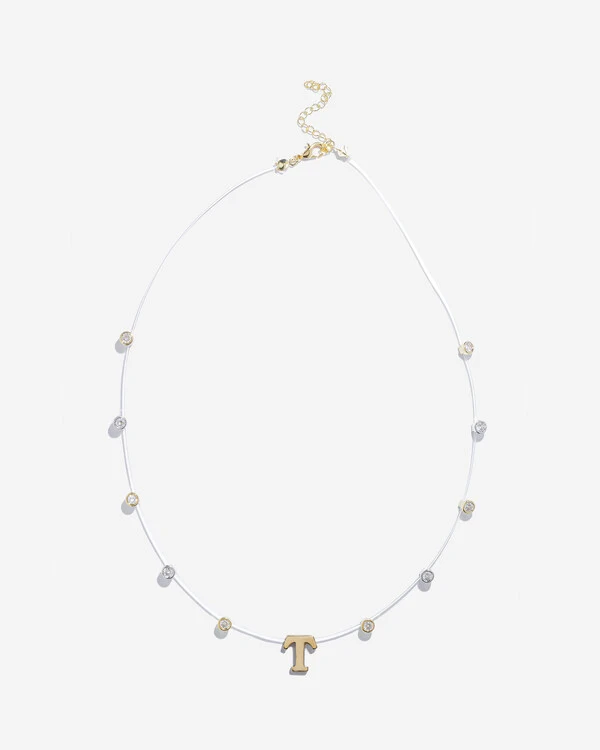 Colar Fio Invisível Inicial Luiza - Personalizado