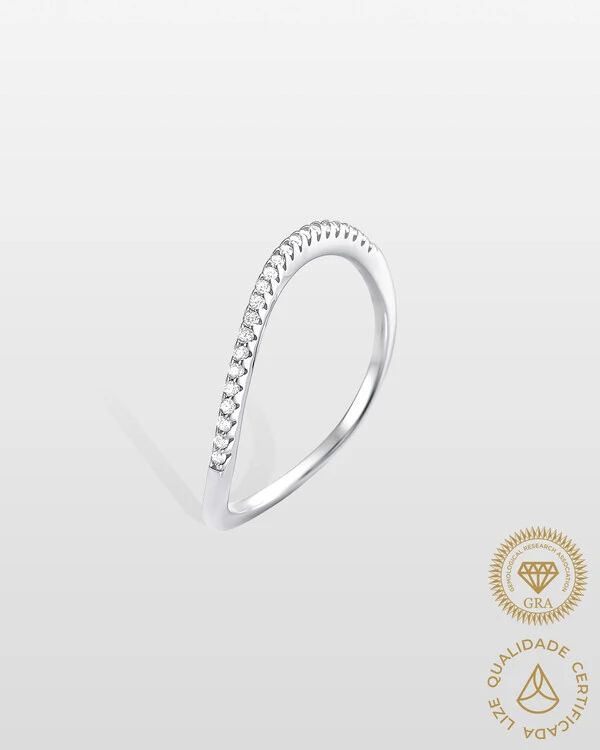 Anel Duplo Brena - Moissanite - 8x12mm - 4.1ct - Prata 925