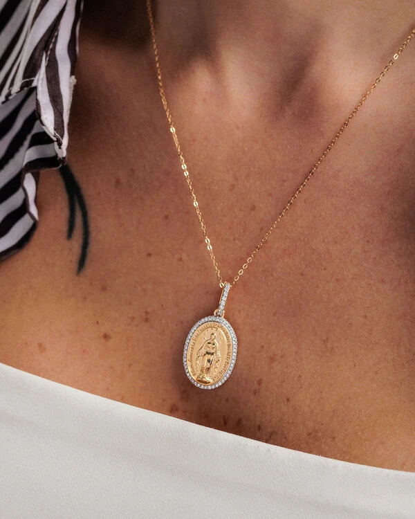 Colar Medalha Nossa Senhora Das Graças - Prata 925