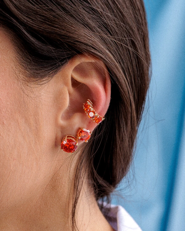 Conjunto de Brinco e Piercing Colors