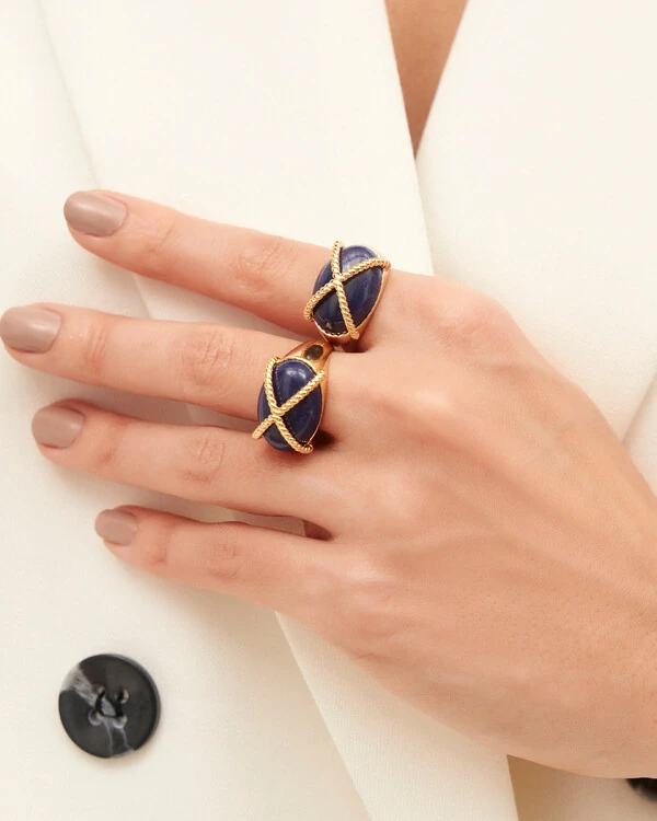 Anel Oval Pietra