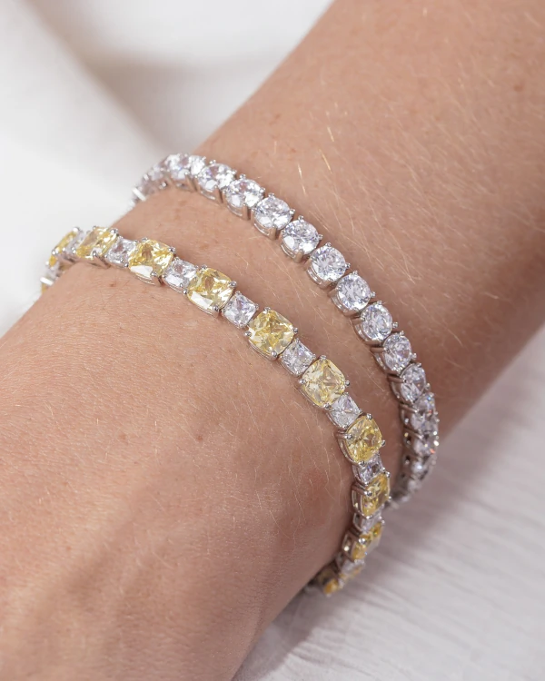 Pulseira Riviera Leticia 5 mm (17 cm - 4 garras) - Prata 925