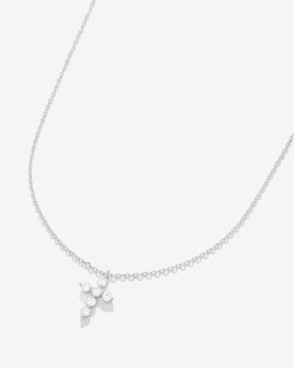 Colar Cruz Moissanite - 0,6ct - Prata 925