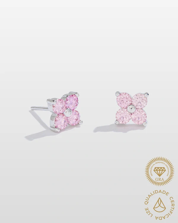 Brinco Moissanite Noelle - 0.1ct - 0,6 mm -Prata 925