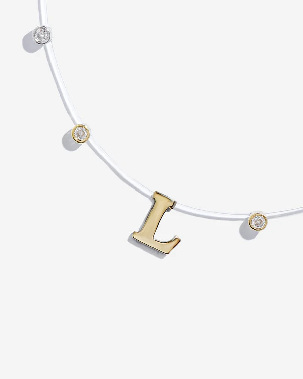 Colar Fio Invisível Inicial Luiza - Personalizado