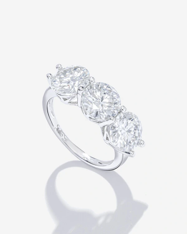 Anel Aparador Yildiz- Moissanite 8 mm - 2,0ct - Prata 925