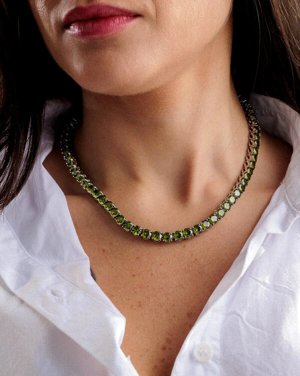 Colar Riviera Colors Silver - 6mm - 4 garras - 40cm