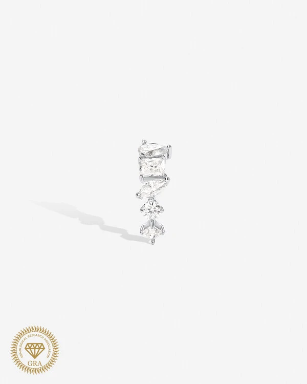 Piercing Nora Moissanite 11x5mm - 1.10ct - Prata 925