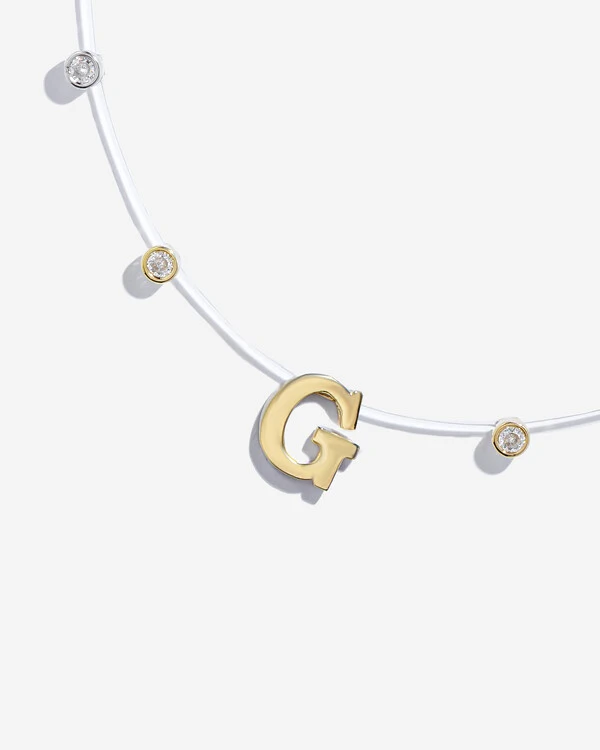 Colar Fio Invisível Inicial Luiza - Personalizado