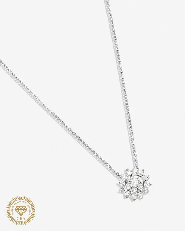 Colar Floraly Moissanite - 3,0 mm - 0.74ct - Prata 925