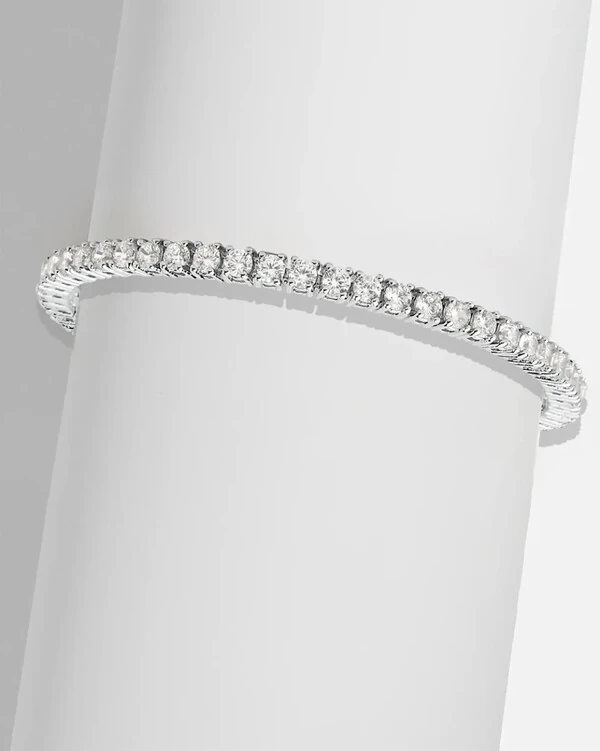 Pulseira Riviera Aurora Moissanite - Prata 925 (3 mm - 18cm)