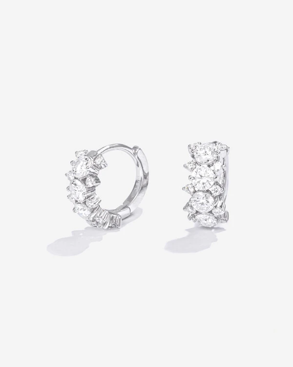 Brinco Argola Kali Moissanite - 1,5 ct Prata 925