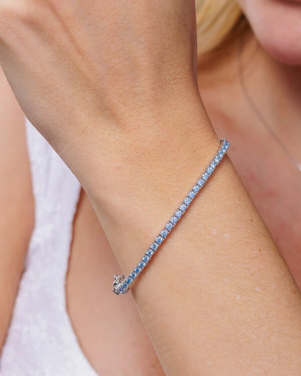 Pulseira Riviera Mavi - Moissanite 0.6ct - 2,5 mm - Prata 925