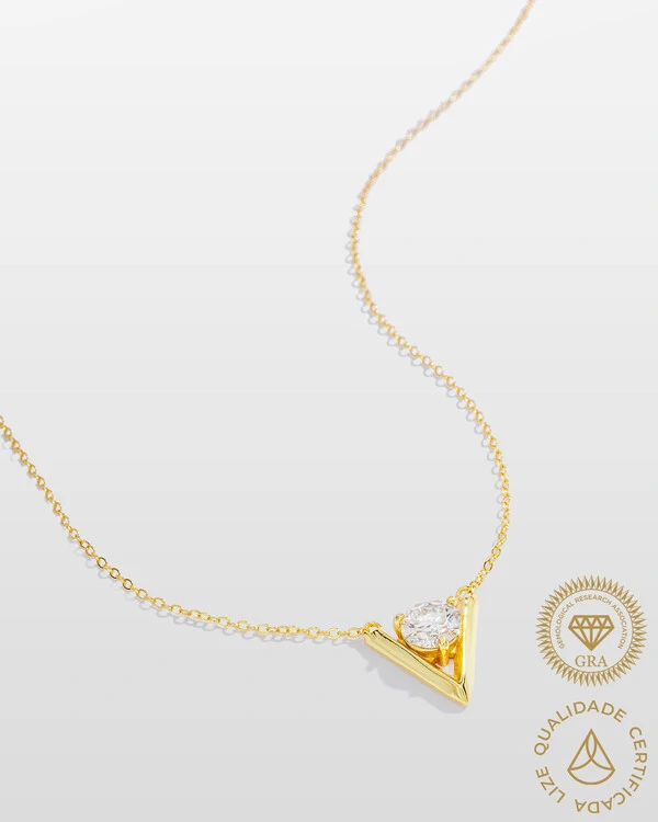 Colar Essenza Moissanite - 6,5 mm - 1.0ct - Prata 925