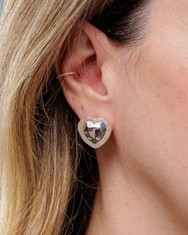 Brinco Cristal Heart