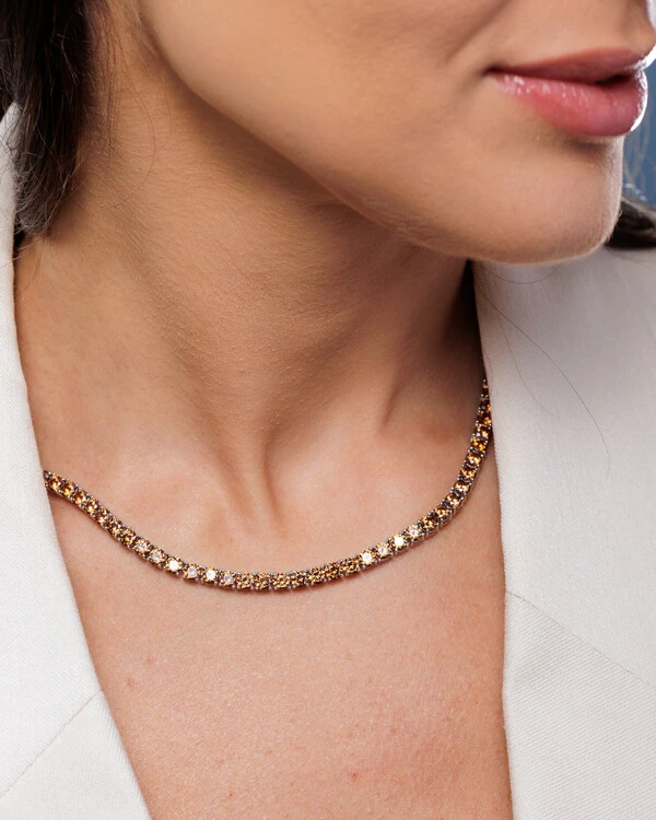 Colar Riviera Chocolate - Prata 925