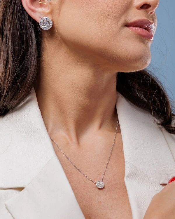 Brinco Noite e Luz Moissanite - 3,3 mm - Prata 925