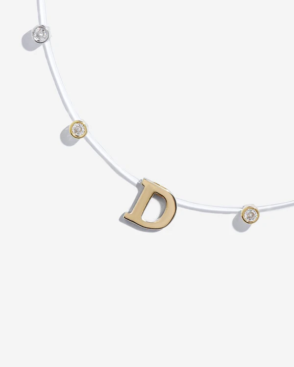 Colar Fio Invisível Inicial Luiza - Personalizado