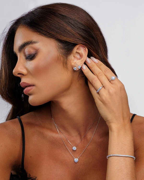 Pulseira Riviera Mavi 16 cm - Moissanite 0.6ct - 2,5 mm - Prata 925