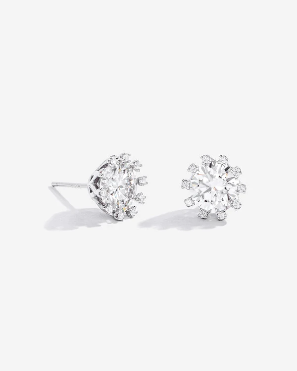 Brinco Moissanite Yara -8mm - 2,0ct Prata 925