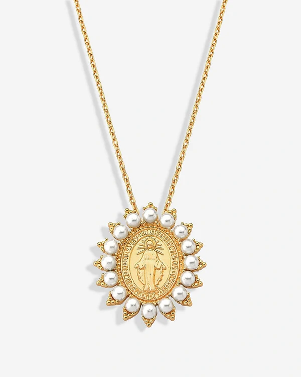 Colar Nossa Senhora das Graças - Pérolas